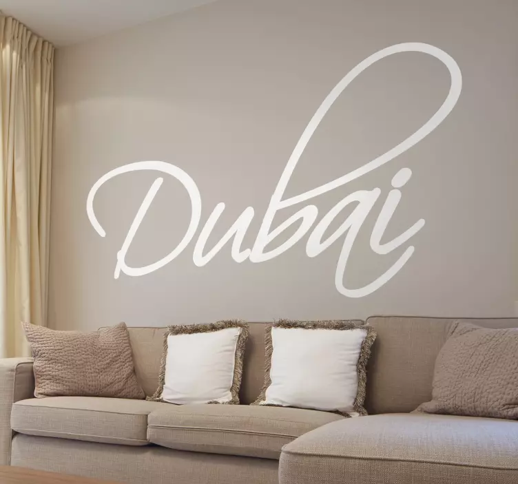 Vinil Decorativo Dubai Lettering - TenStickers