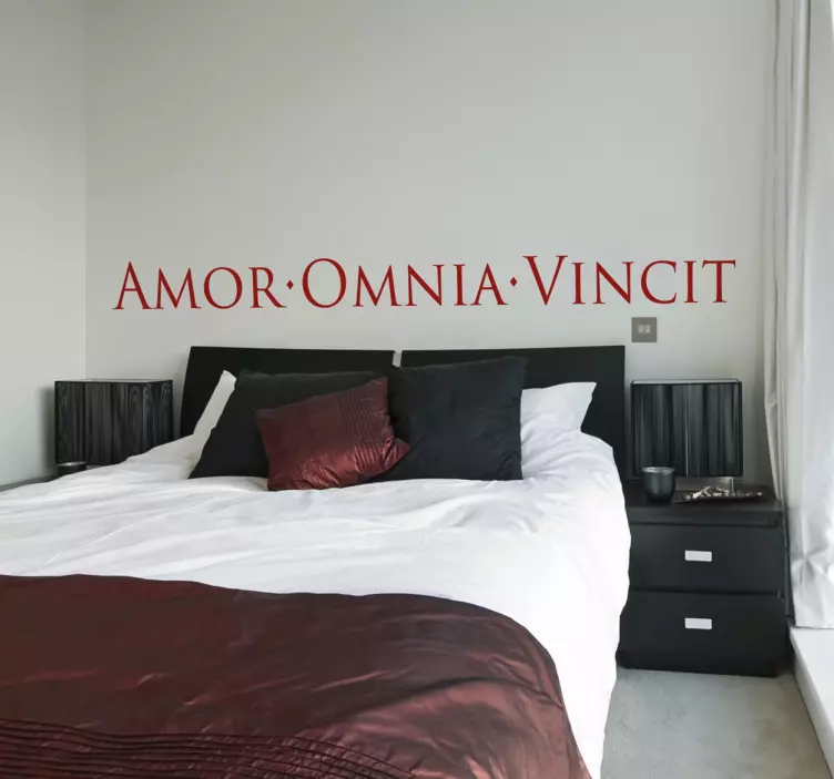 Vinil decorativo em latim amor vence tudo - TenStickers