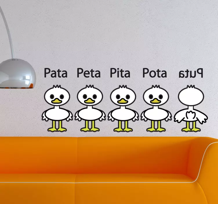 Vinil Decorativo Engraçado Pata Peta Pita - TenStickers