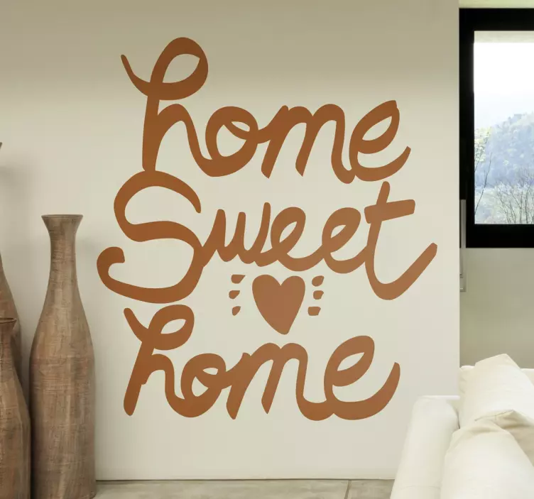 Vinil decorativo expressão home sweet home - TenStickers