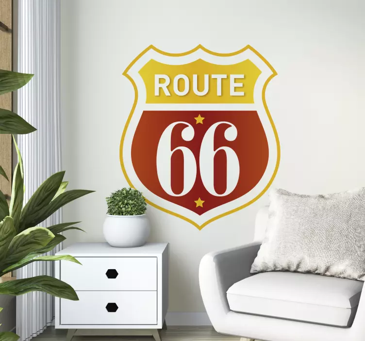 Vinil decorativo famosa Route 66 - TenStickers