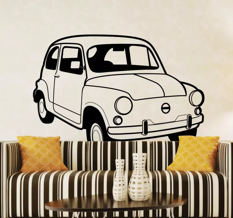 Vinil decorativo Fiat 500 antigo - TenStickers
