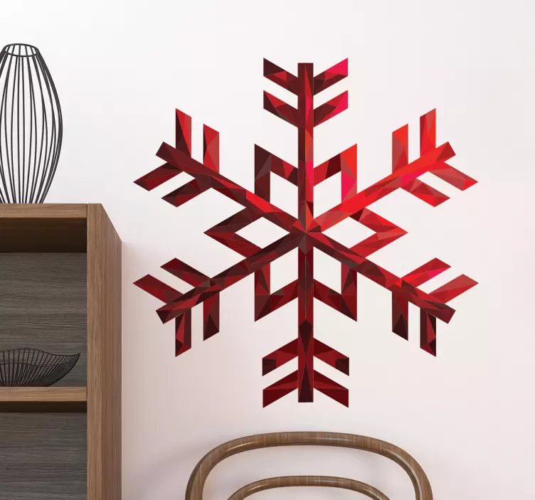 Vinil decorativo floco de neve rubi - TenStickers