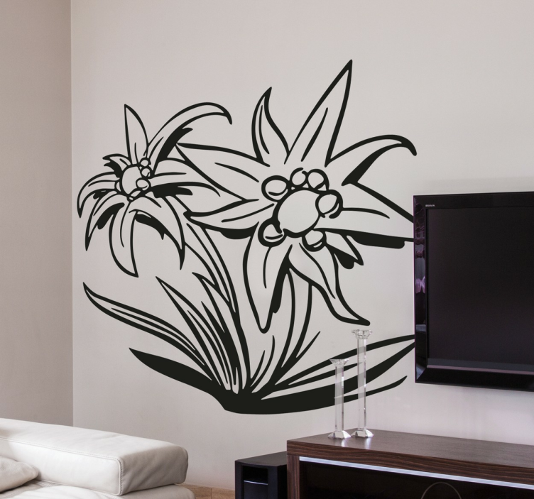Vinil decorativo flor suiça - TenStickers