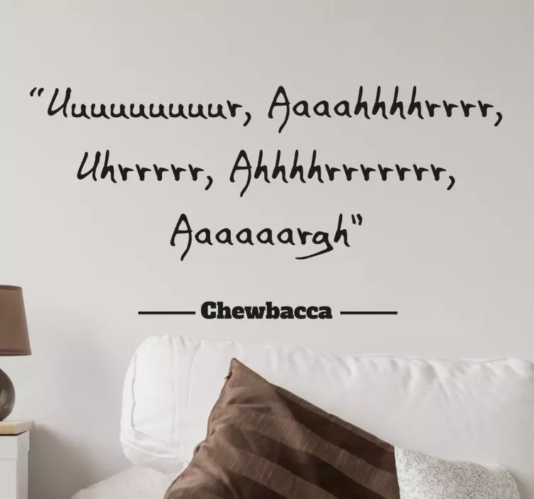 Vinil decorativo frase Chewbacca - TenStickers