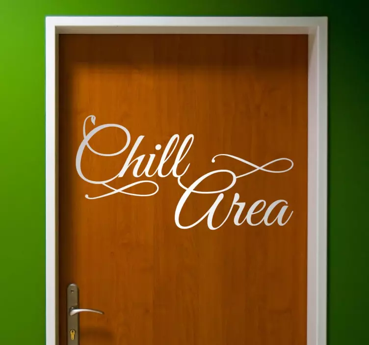 Vinil decorativo frase Chill Area - TenStickers