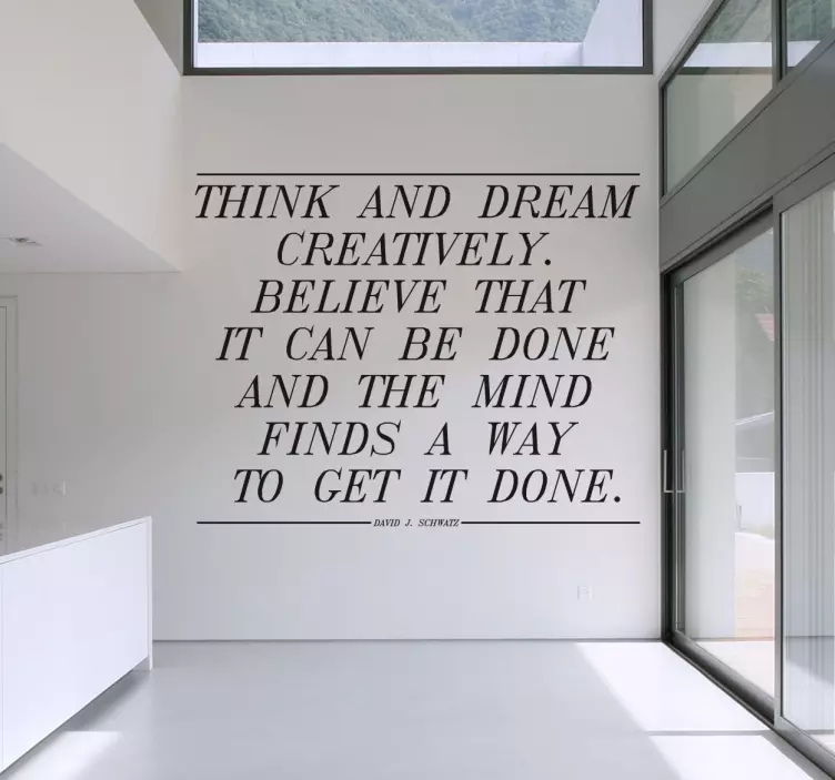 Vinil Decorativo Frase Dream Creatively - TenStickers
