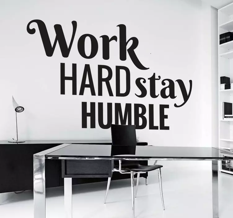 Vinil decorativo frase work hard stay humble - TenStickers