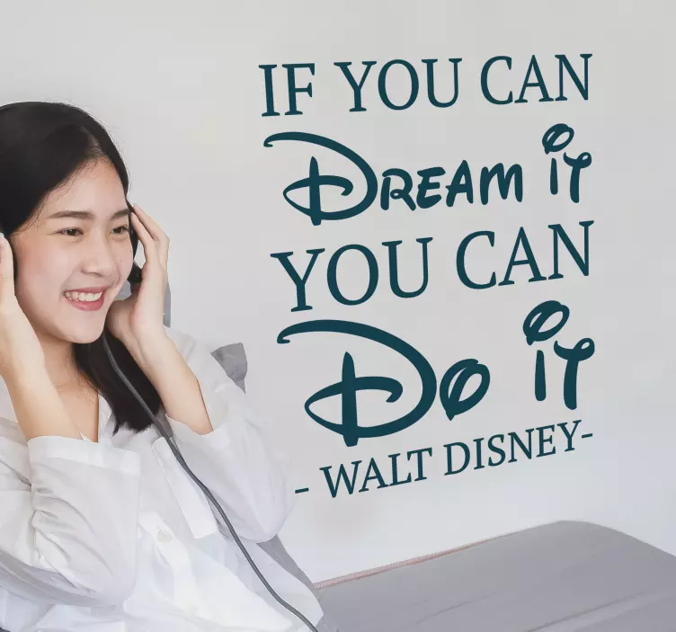 Autocolante decorativo frases célebres Walt Disney - TenStickers