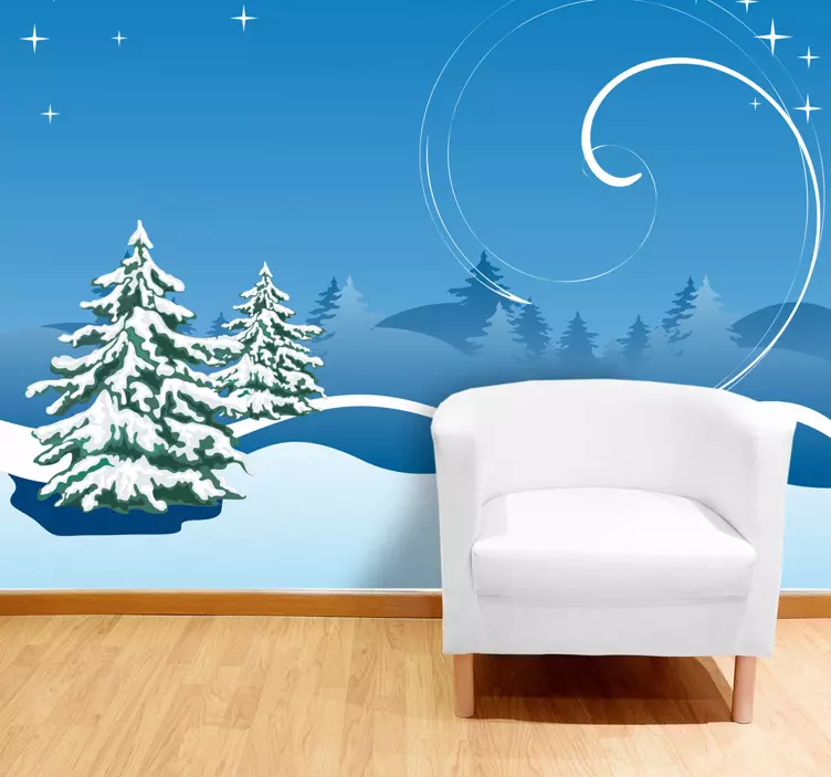 Vinil decorativo fundo de neve - TenStickers
