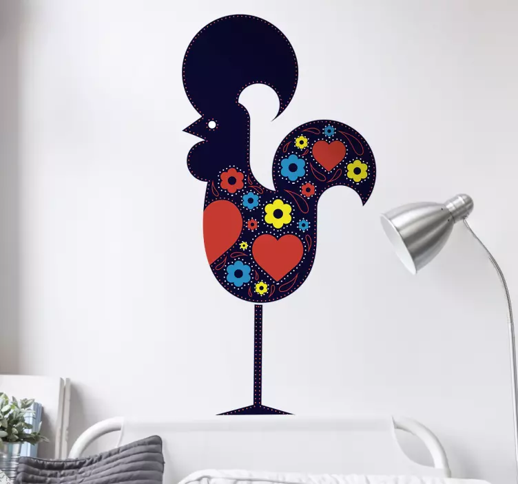 Vinil decorativo galo de Barcelos - TenStickers