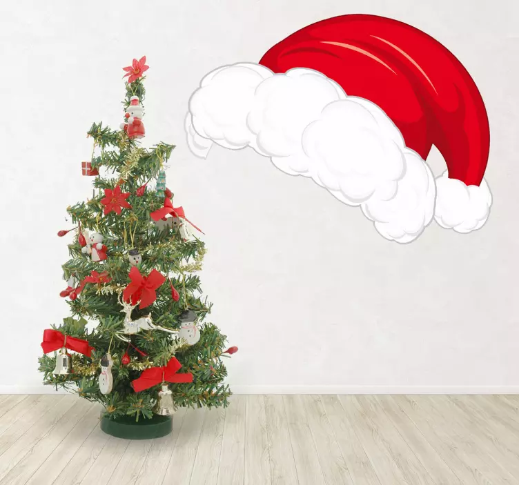 Vinil decorativo gorro Pai Natal - TenStickers