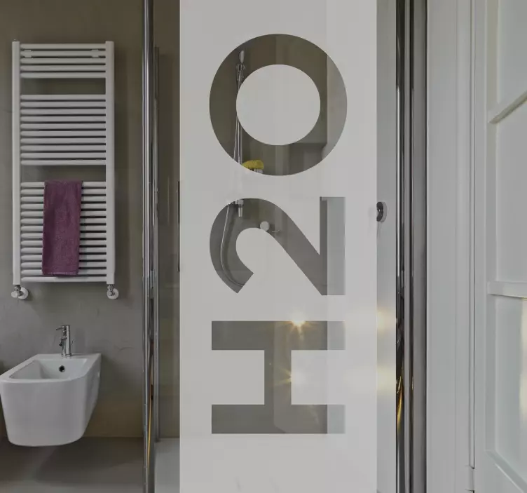 Vinil decorativo "H2O" para wc - TenStickers