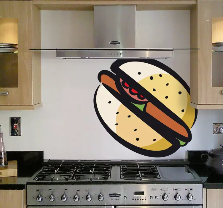 Vinil decorativo hamburguer colorido - TenStickers