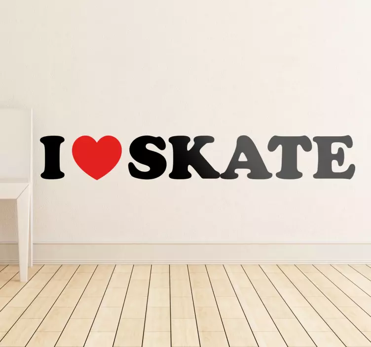 Vinil decorativo I love skate - TenStickers