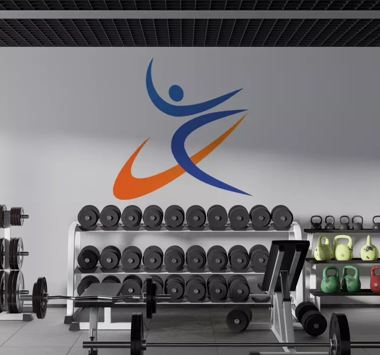 Vinil decorativo ilustração ginasta - TenStickers