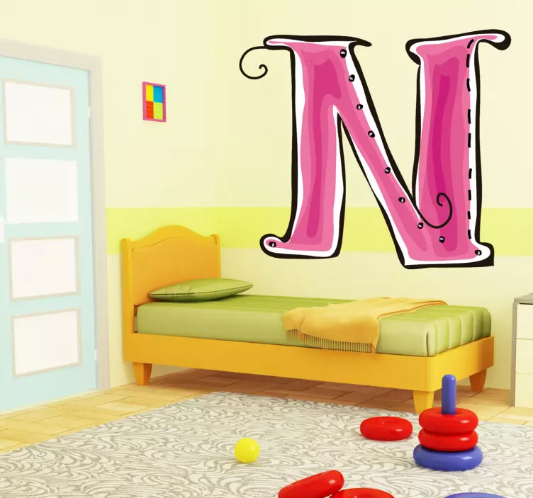 Vinil decorativo ilustração letra N - TenStickers