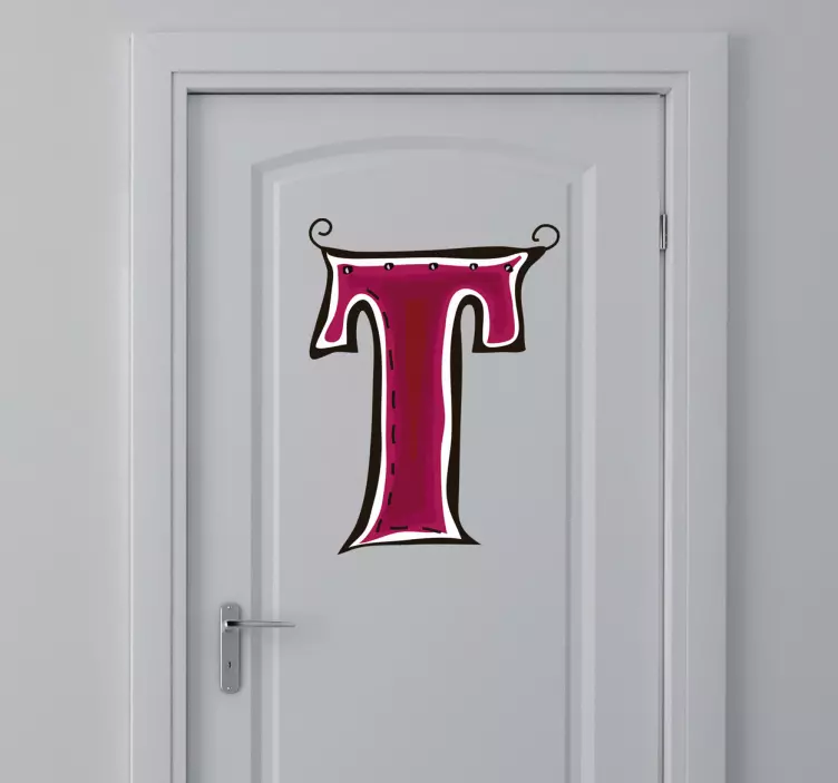 Vinil decorativo ilustração letra T - TenStickers