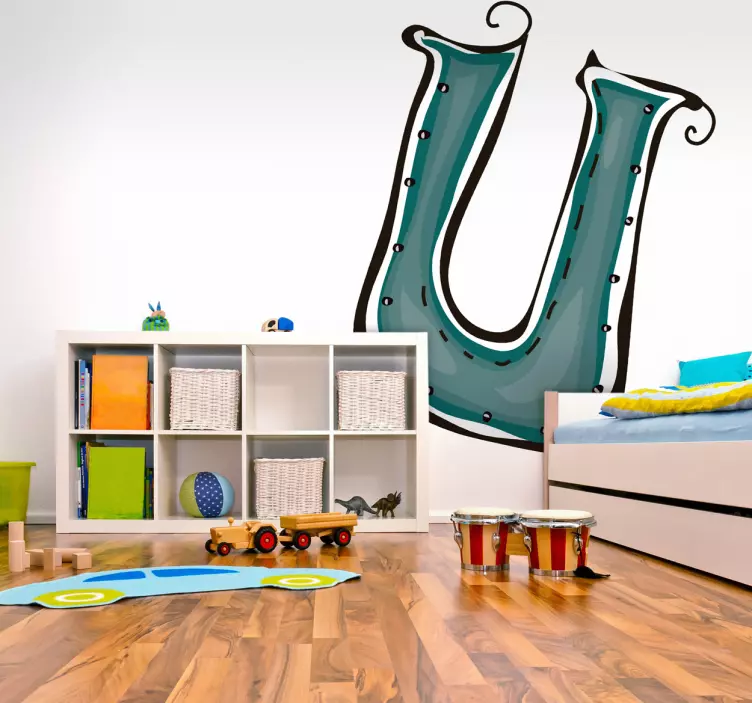 Vinil decorativo ilustração letra U - TenStickers