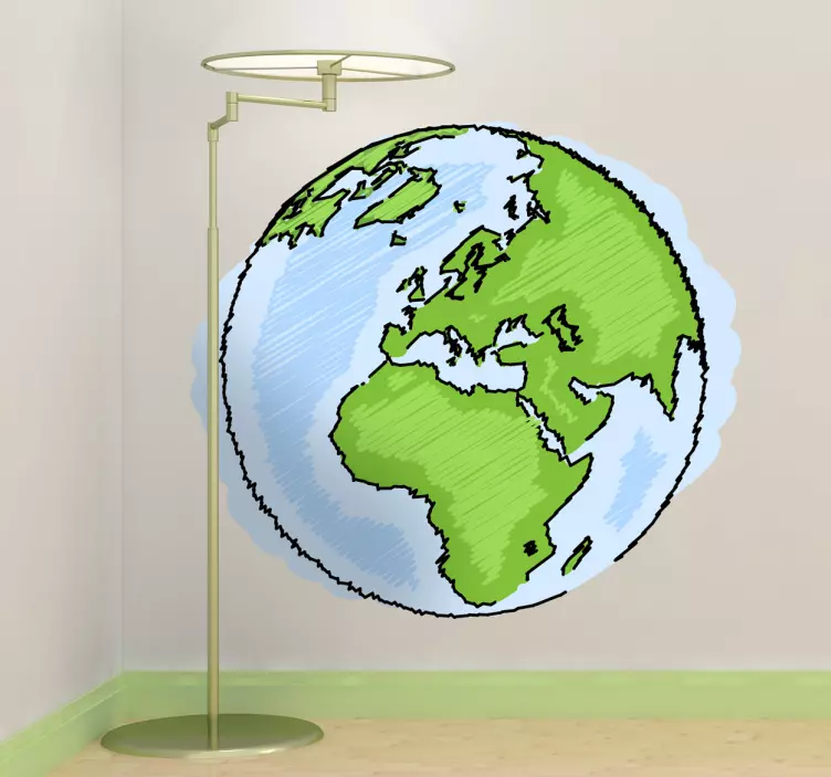Vinil decorativo ilustração Terra - TenStickers