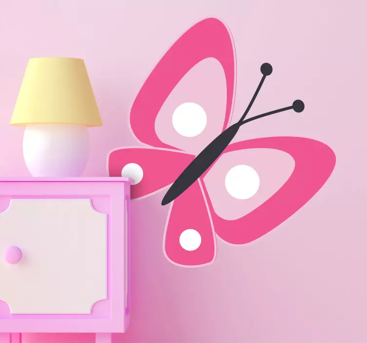 Vinil decorativo infantil borboleta rosa - TenStickers