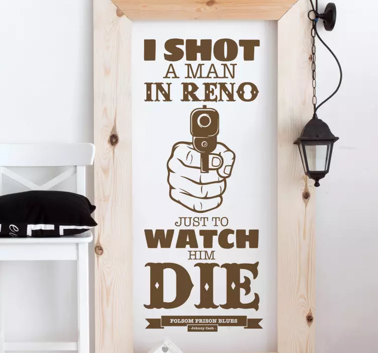 Vinil decorativo Johny Cash - TenStickers