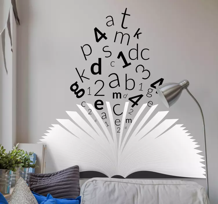 Vinil decorativo Livros e letras - TenStickers