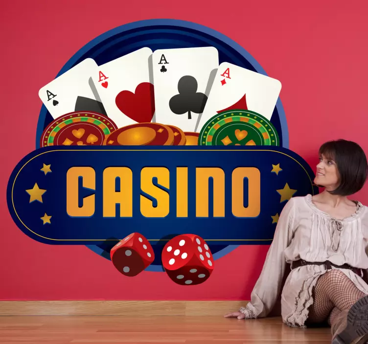 Vinil decorativo logo do casino - TenStickers
