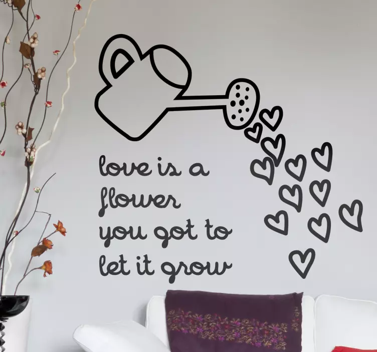 Vinil decorativo love let it grow - TenStickers