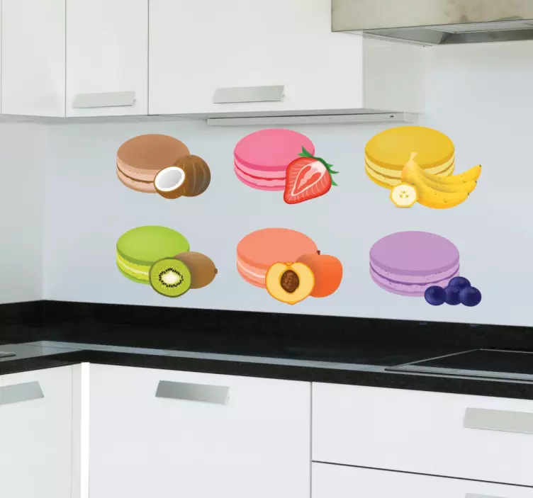 Vinil decorativo macarrons frutas - TenStickers