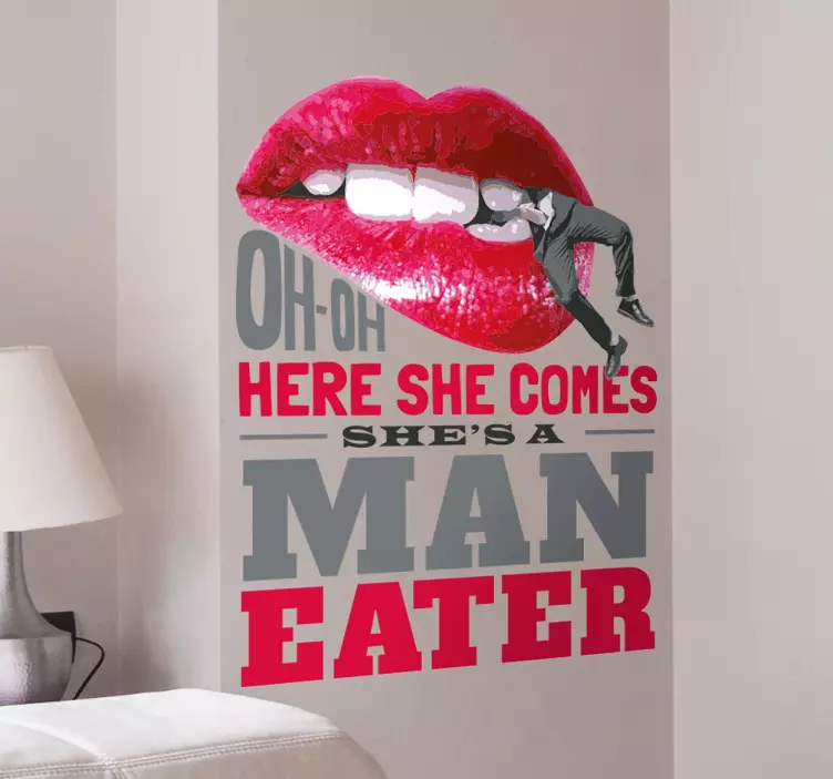 Vinil decorativo man eater - TenStickers