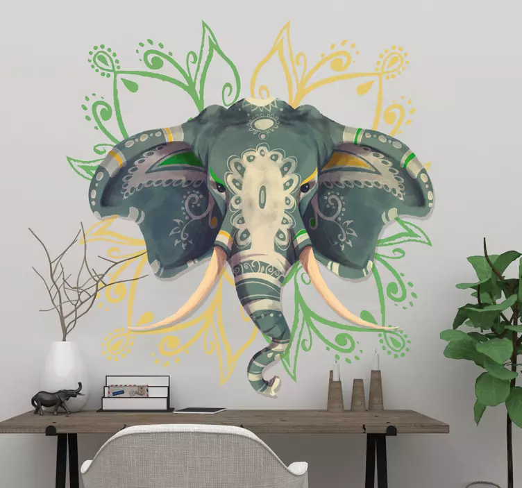 Vinil decorativo mandala elefante - TenStickers