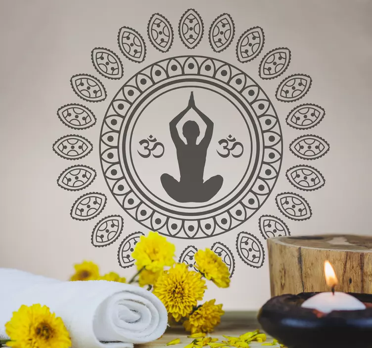 Vinil decorativo Mandala Yoga - TenStickers