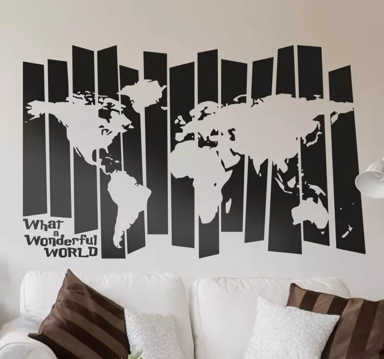 Vinil decorativo mapa mundo - TenStickers
