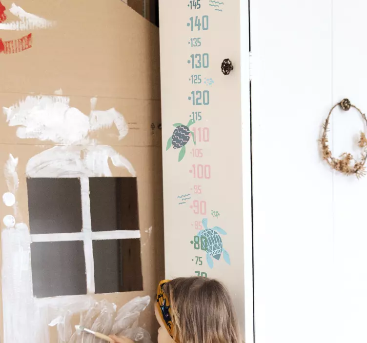 Autocolante medidor de altura tartarugas - TenStickers