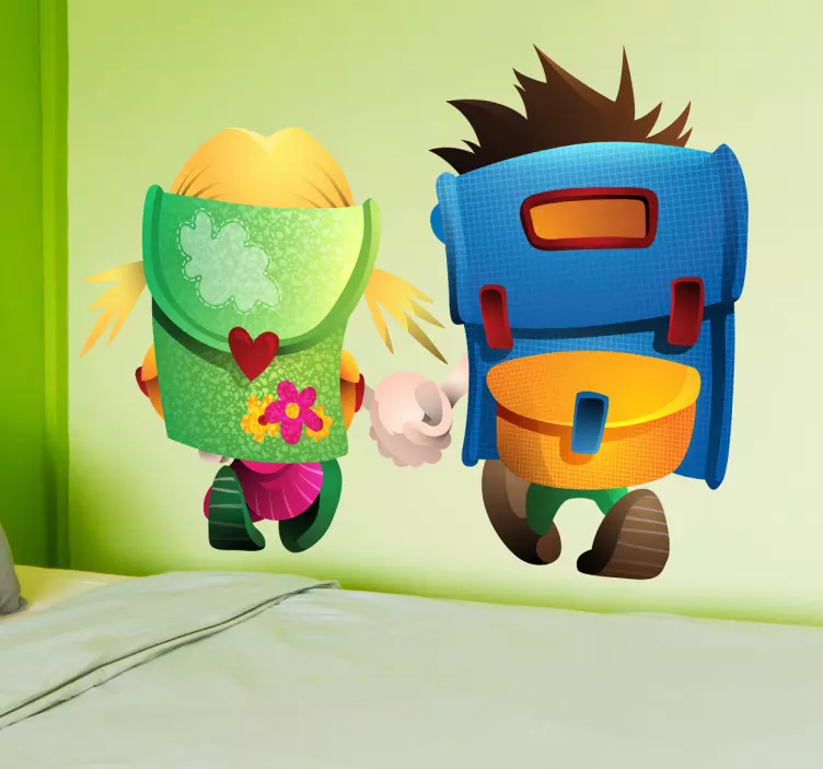 Vinil decorativo meninos adoram escola - TenStickers