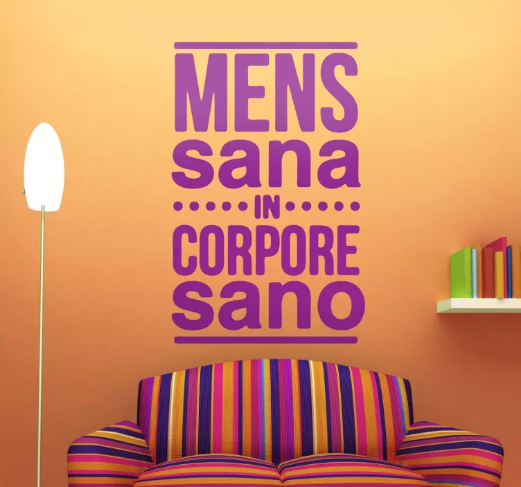 Vinil decorativo Mens sana in corpore sano - TenStickers