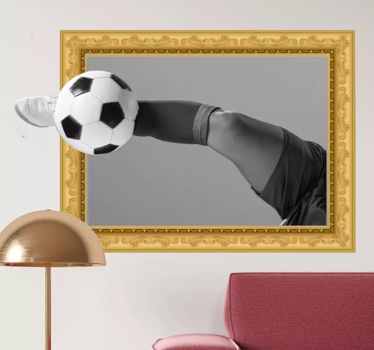 Vinil decorativo moldura de futebol - TenStickers