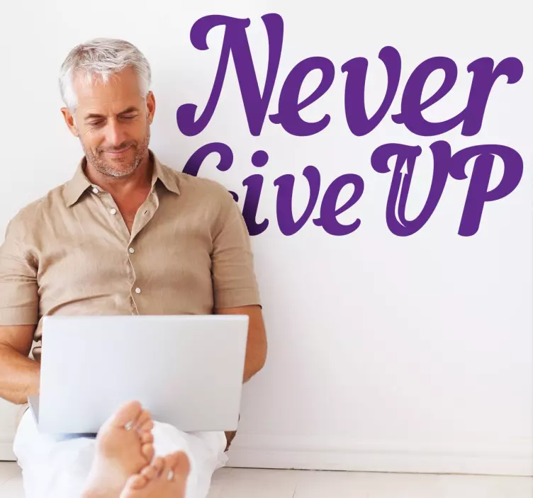 Vinil decorativo Never Give Up - TenStickers