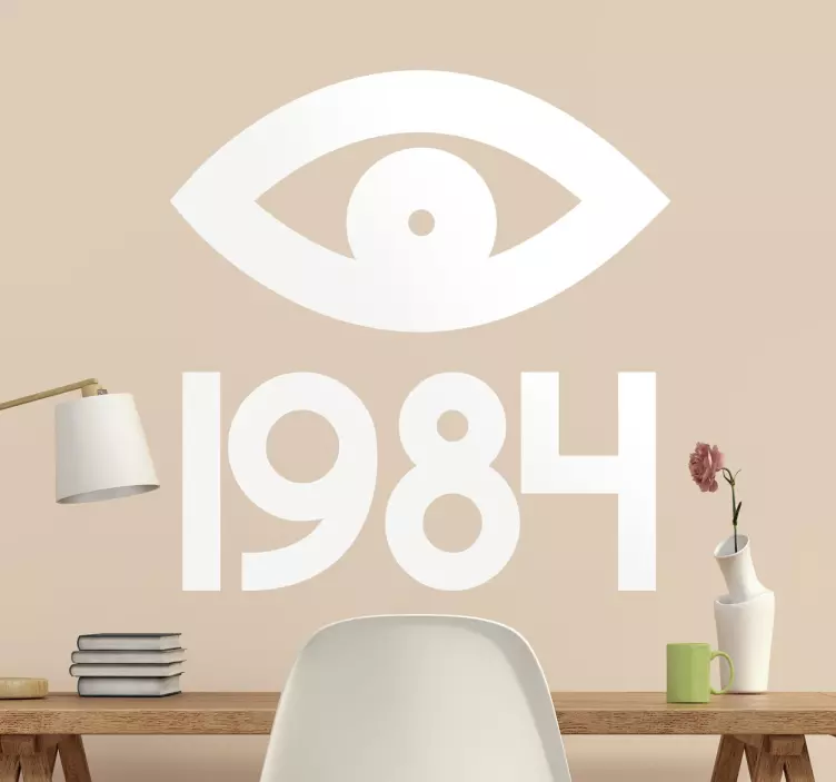 Vinil decorativo olho 1984 Orwell - TenStickers