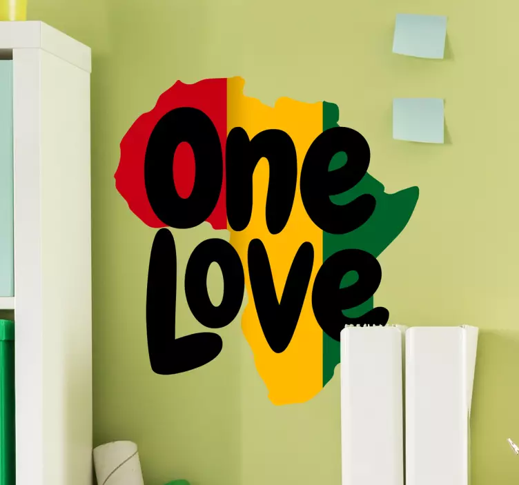 Vinil decorativo One Love África - TenStickers