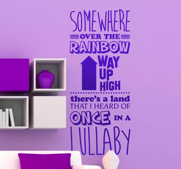 Vinil decorativo over the rainbow - TenStickers
