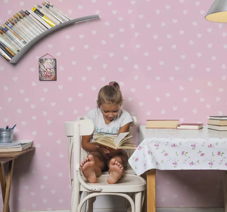 Autocolante decorativo padrão de corações - TenStickers