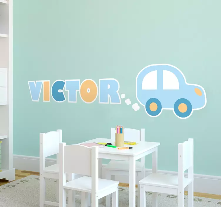 Vinil decorativo para bebés personalizável carro - TenStickers