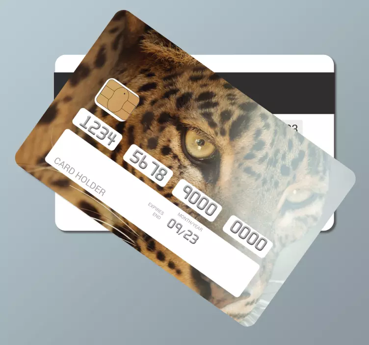 Autocolante para cartão multibanco olhar de leopardo - TenStickers