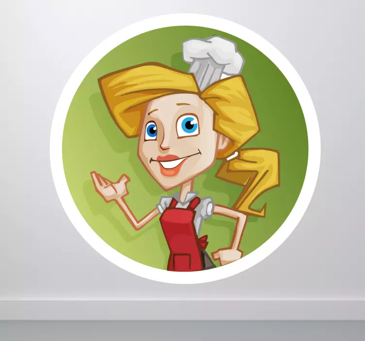 Vinil decorativo para cozinha chef mamã - TenStickers