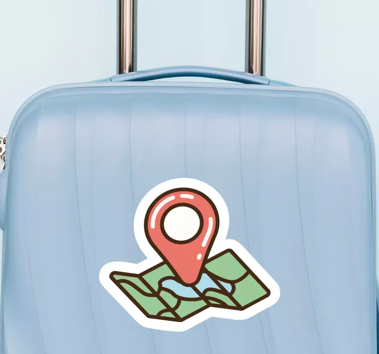 Autocolante decorativo para mala de viagem Mapa - TenStickers