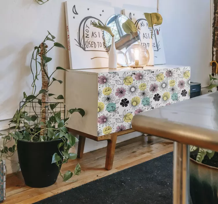 Autocolante para móveis de flores desabrochando - TenStickers