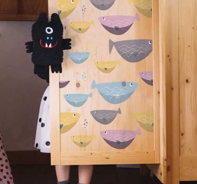 Autocolantes para mobília peixes coloridos - TenStickers