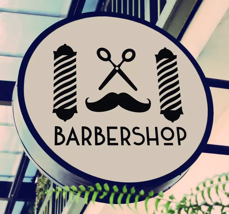 Autocolante para negócios Barbershop - TenStickers